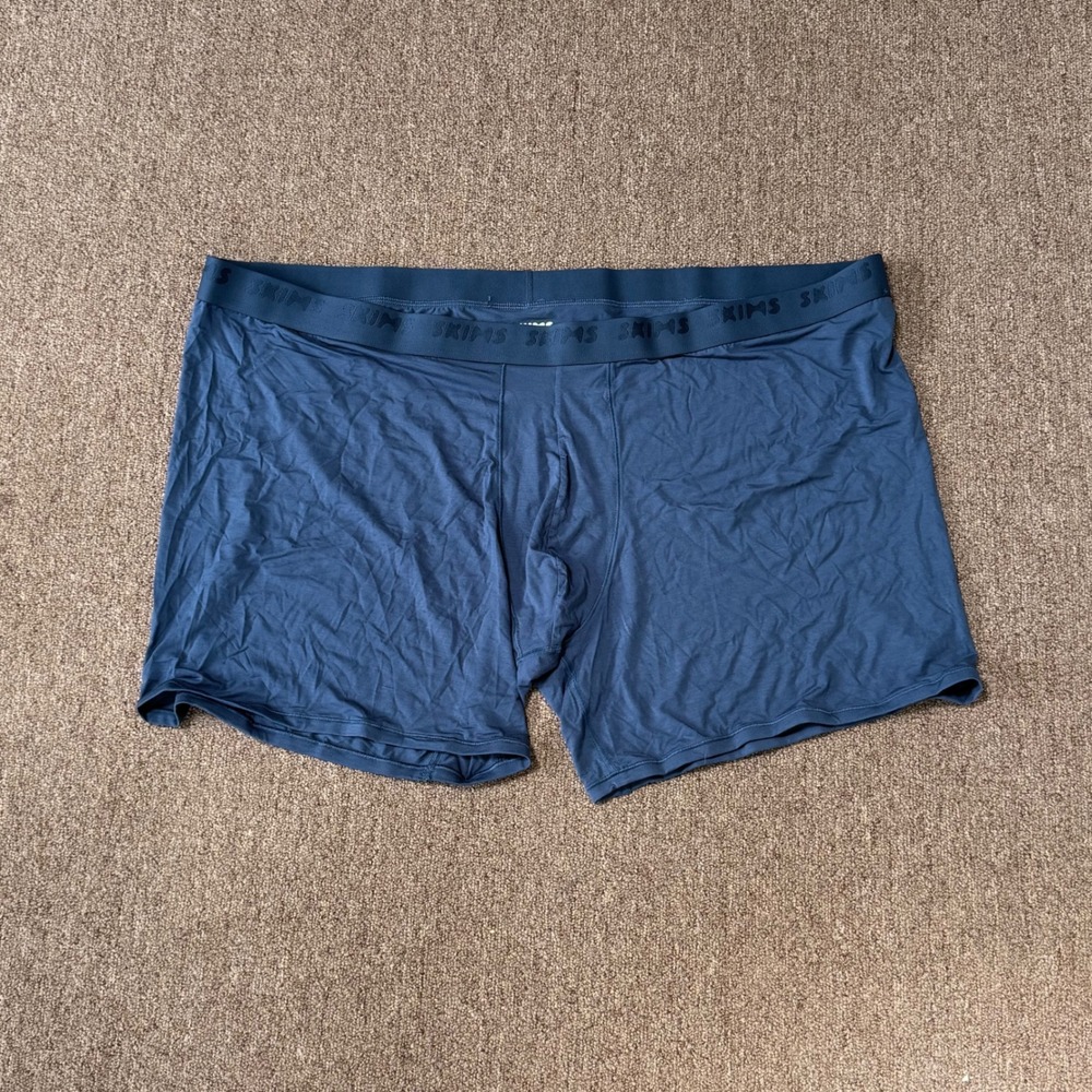 SKIMS Mens Stretch 5 Inch‎ Boxer Brief Indigo Blue BO-BBR-5295M Size 5X NWT